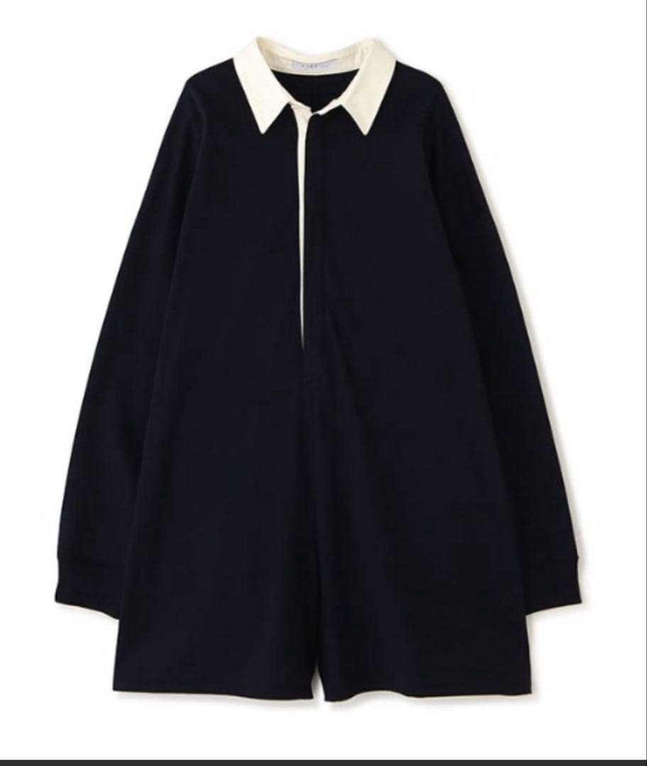 ETRE TOKYO 24AW ラガーシャツショートオールインワン ネイビー M