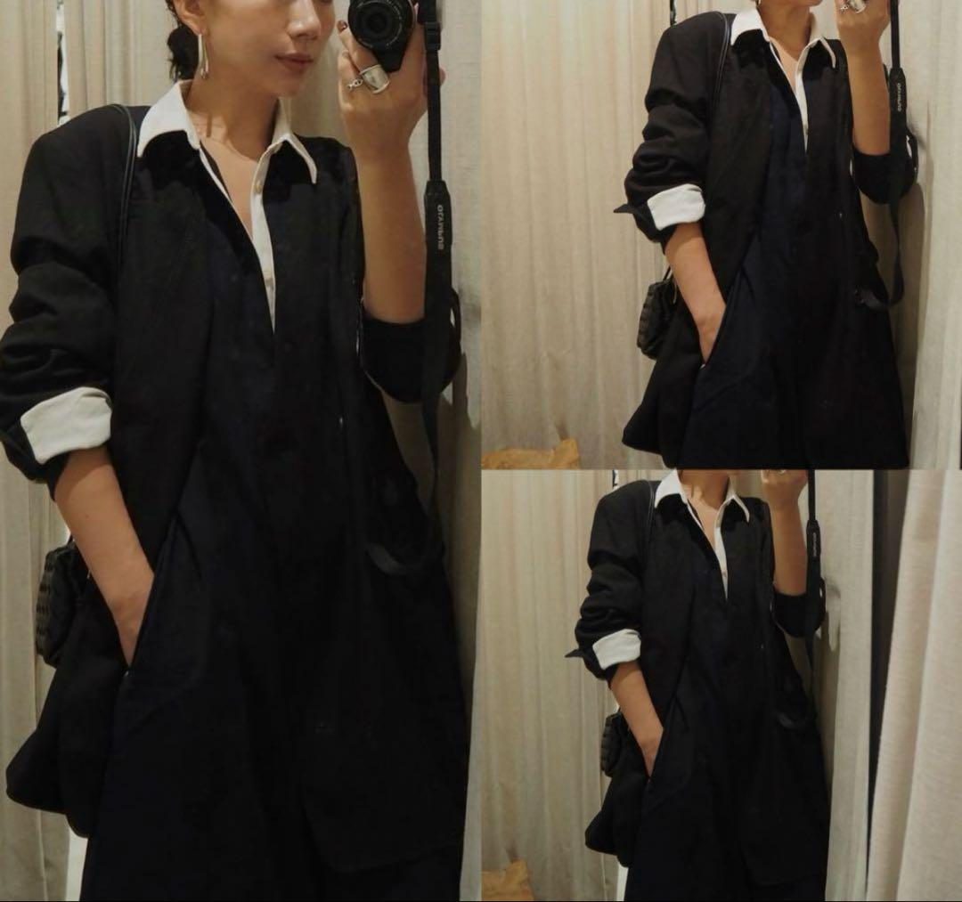 ETRE TOKYO 24AW ラガーシャツショートオールインワン ネイビー M