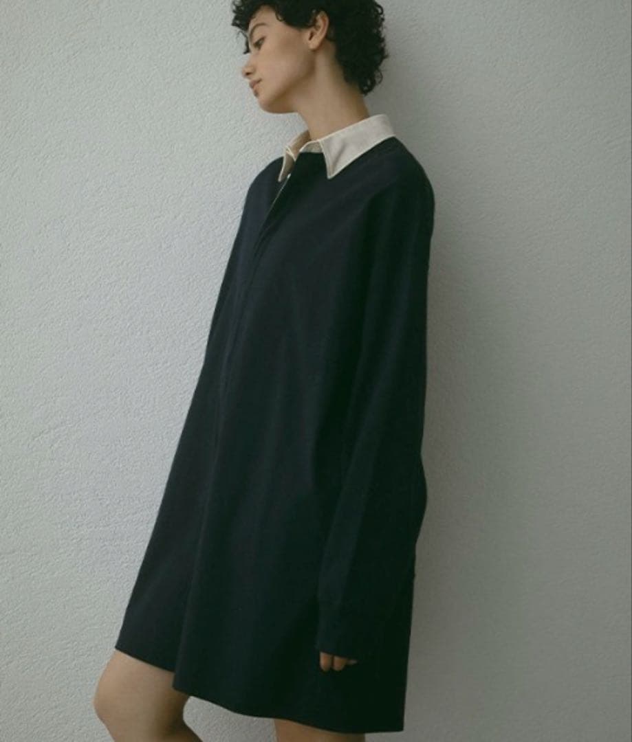 ETRE TOKYO 24AW ラガーシャツショートオールインワン ネイビー M