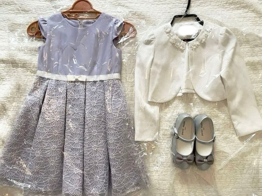 入学式　発表会　プティマイン　フォーマルドレス&ボレロ&パンプス