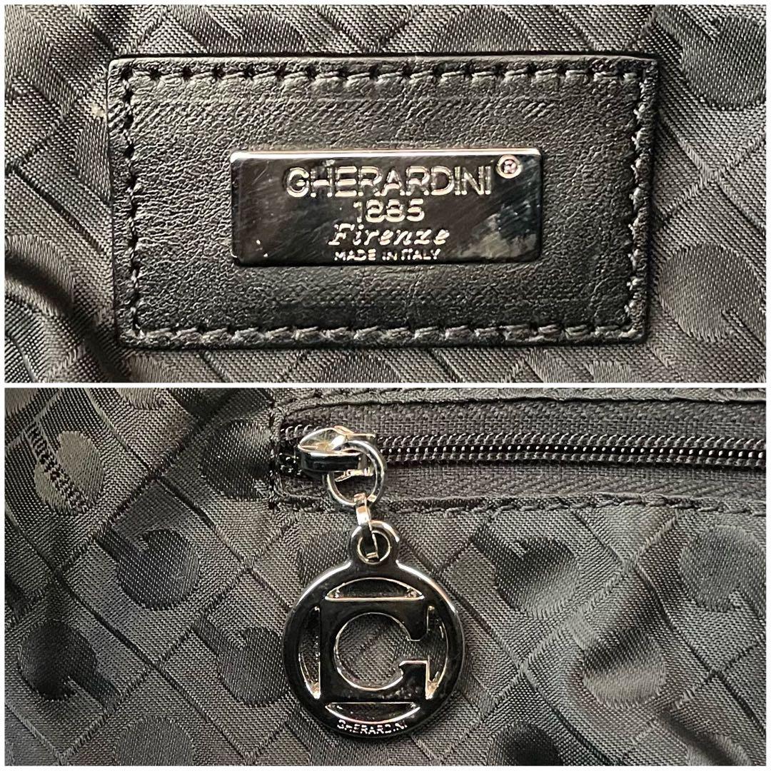 ゲラルディーニ ボストンバッグ 2way 黒 大容量 旅行 出張 オールレザー