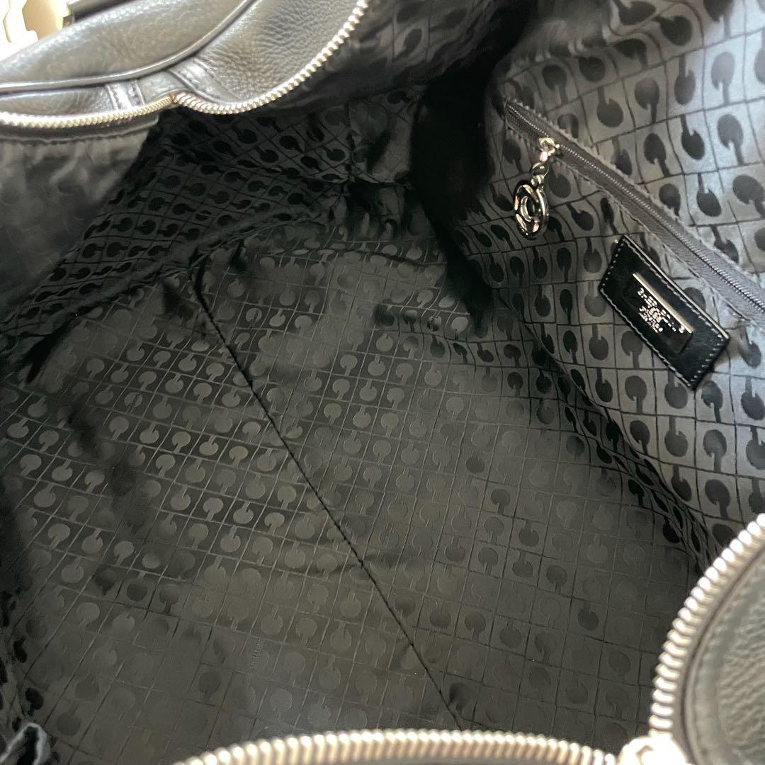 ゲラルディーニ ボストンバッグ 2way 黒 大容量 旅行 出張 オールレザー