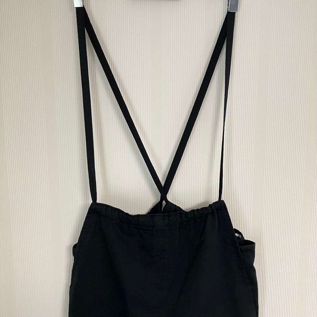 ドゥロワー Drawer コットンシルクオーバーオール　サロペット黒34