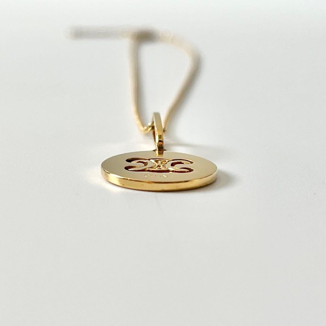 CELINE　セリーヌ　トリオンフ　スイベル　ネックレス　ゴールド　箱付き