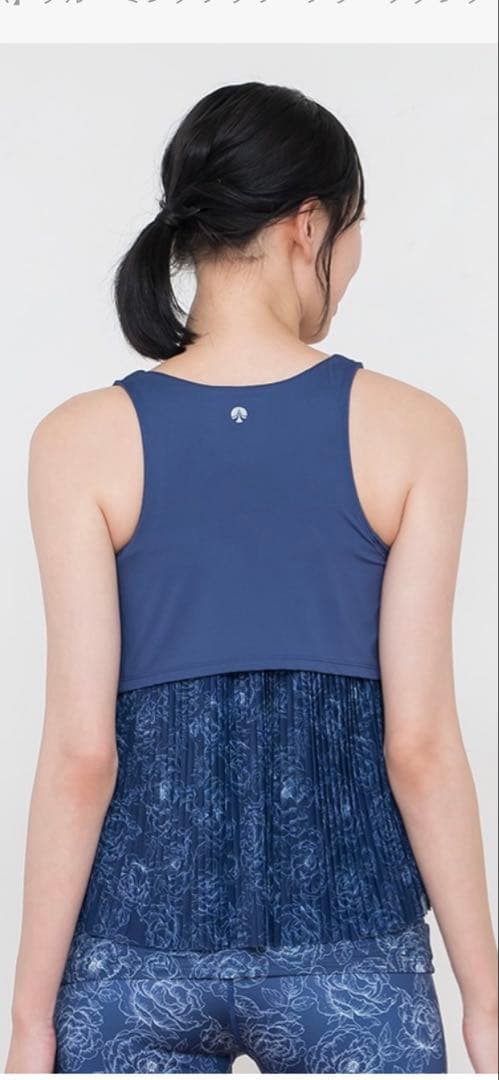 【SUKALA】ブルーミングフラワープリーツタンク　Lサイズ　ブルー