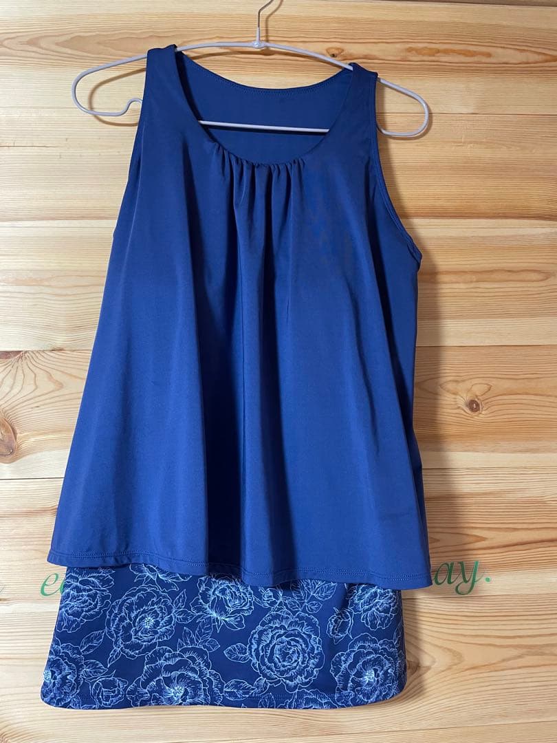 【SUKALA】ブルーミングフラワープリーツタンク　Lサイズ　ブルー