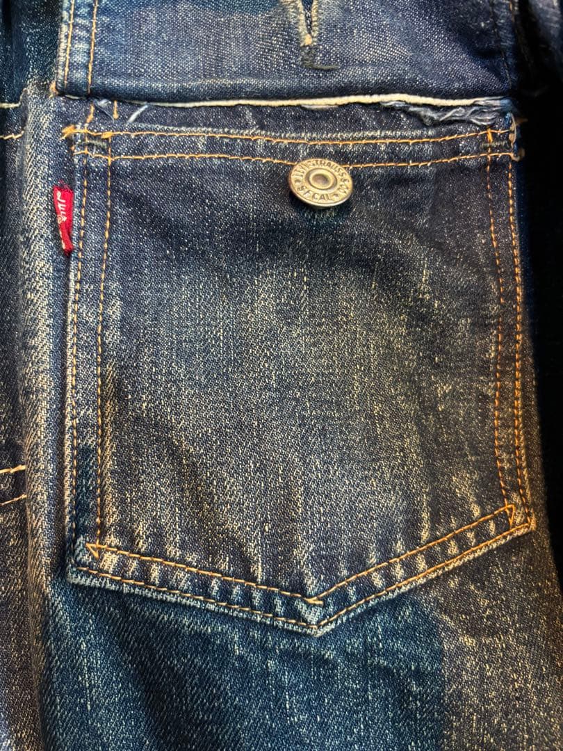 Levi's 50s507XX 2nd 両面タブ ボタン裏刻ドット