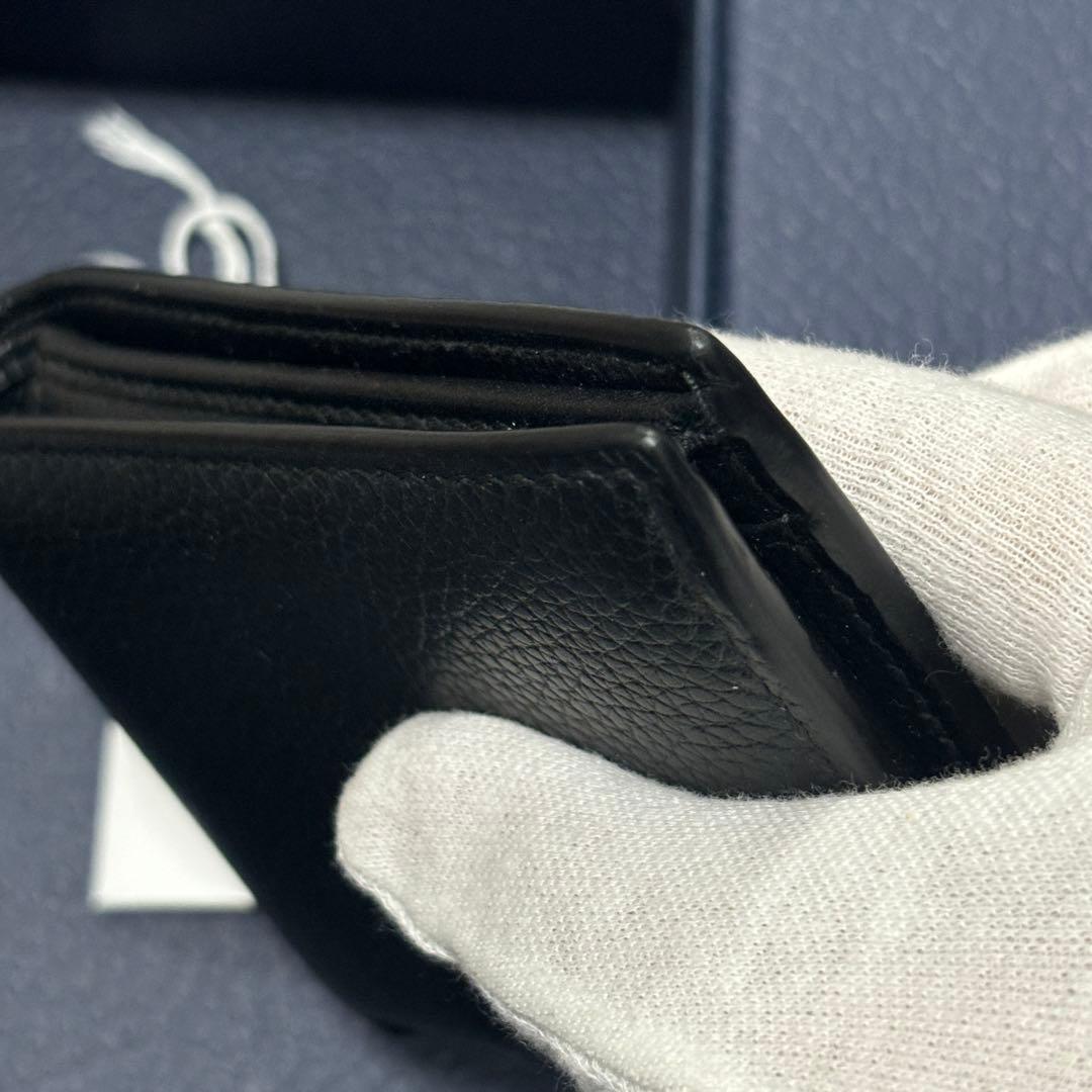 Christian Dior ブラックレザー 二つ折り財布