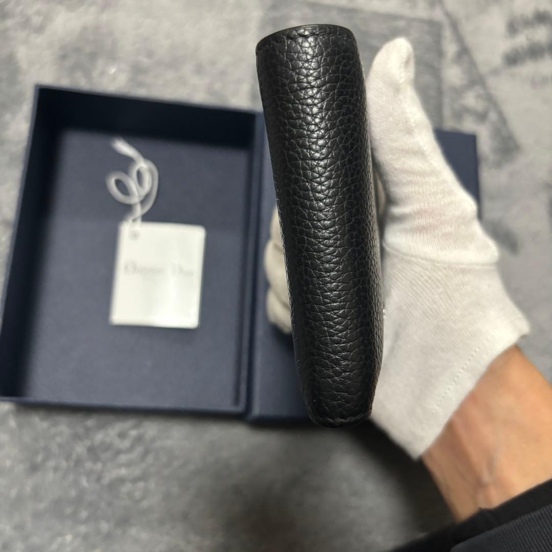 Christian Dior ブラックレザー 二つ折り財布