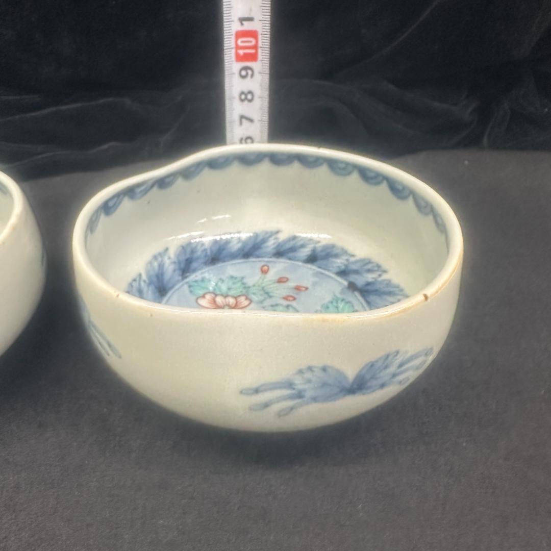 佐藤走波（六代）染錦桜文　深鉢　2客