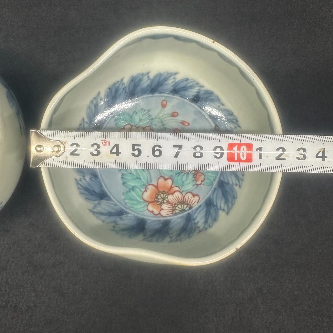 佐藤走波（六代）染錦桜文　深鉢　2客