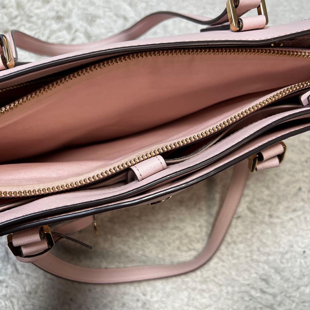 トリーバーチ ロビンソン レザー トートバッグ ベビーピンク