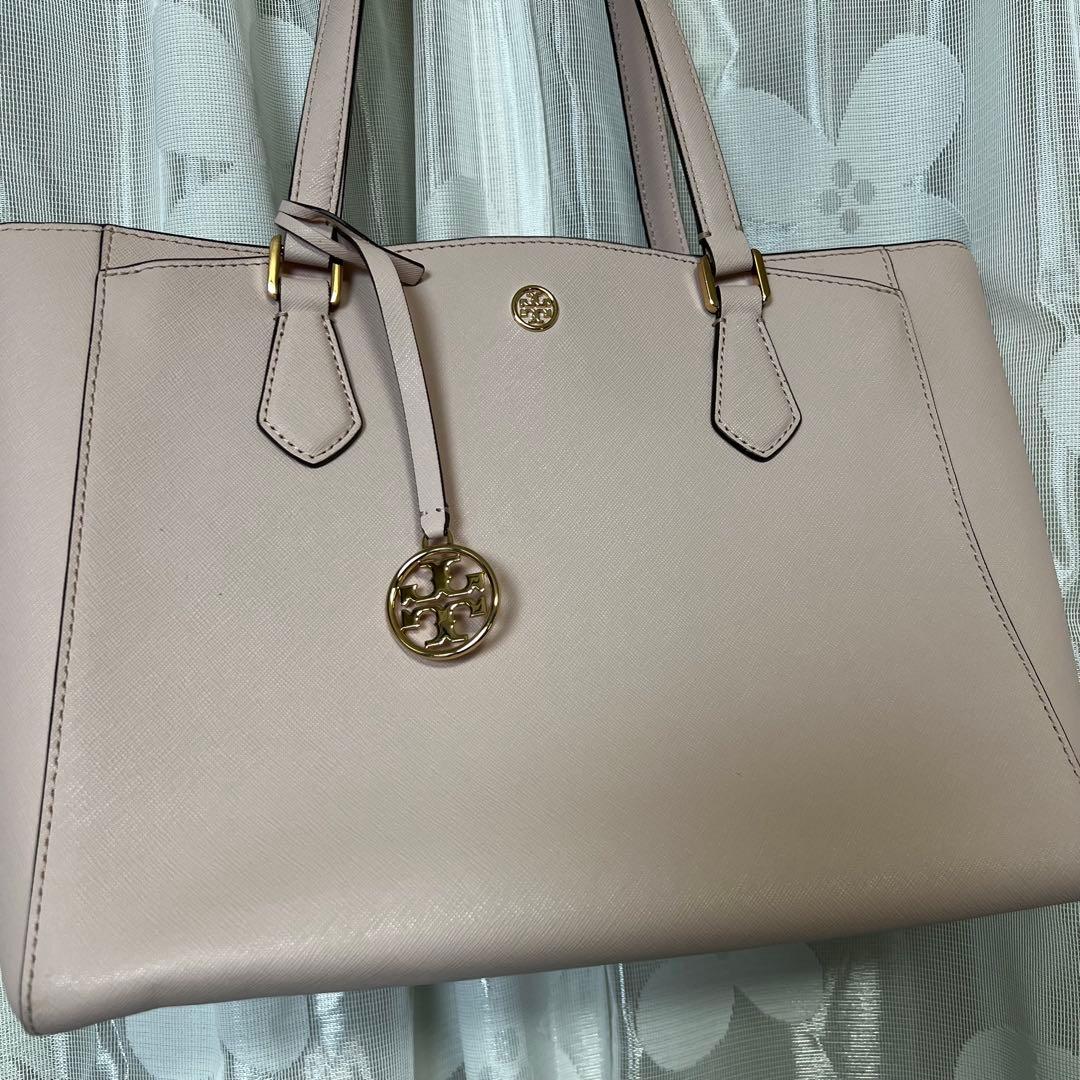 トリーバーチ ロビンソン レザー トートバッグ ベビーピンク