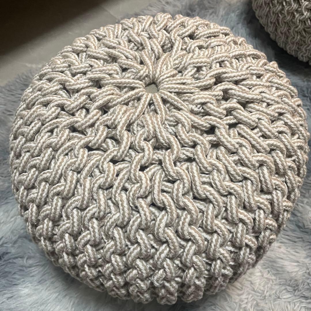 BRAID ブレイド クッション ニットプフ オットマン ビーズクッション