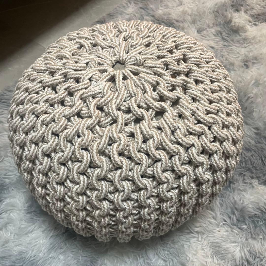 BRAID ブレイド クッション ニットプフ オットマン ビーズクッション