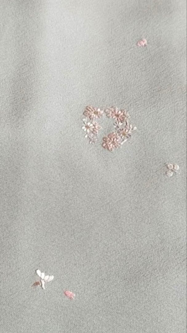 断捨離中　着物 付下げ 花刺繍