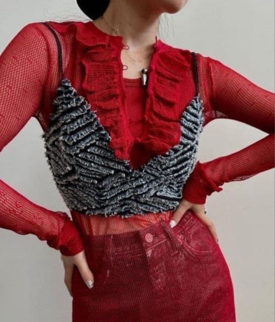 トップス Ameri TAYLOR OPAL DENIM BUSTIER