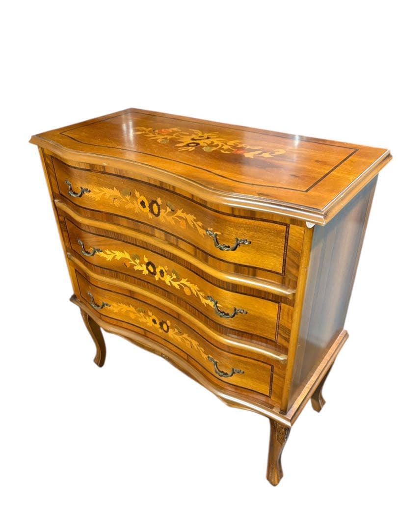 ■イタリア製　象嵌　猫脚　チェスト　タンス