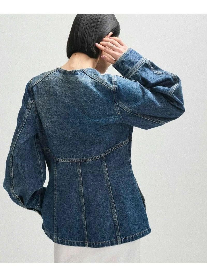 りこ ADAM ET ROPE フロントホックデニムブラウス ジャケット