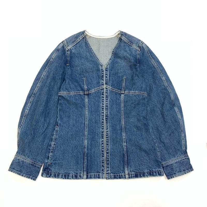 りこ ADAM ET ROPE フロントホックデニムブラウス ジャケット