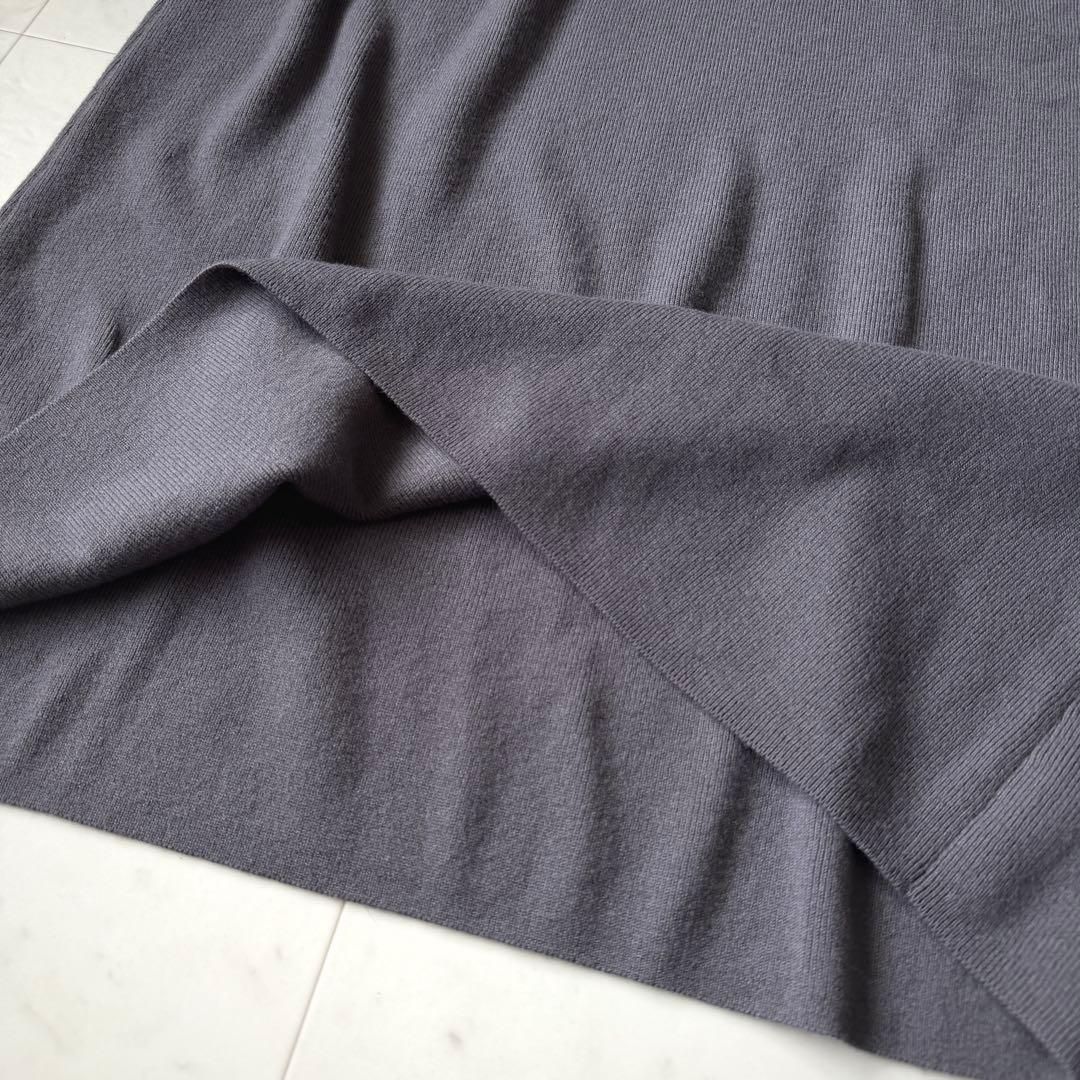 美品 23区 【洗える】レイヤードニットツイン ワンピース グレー 38