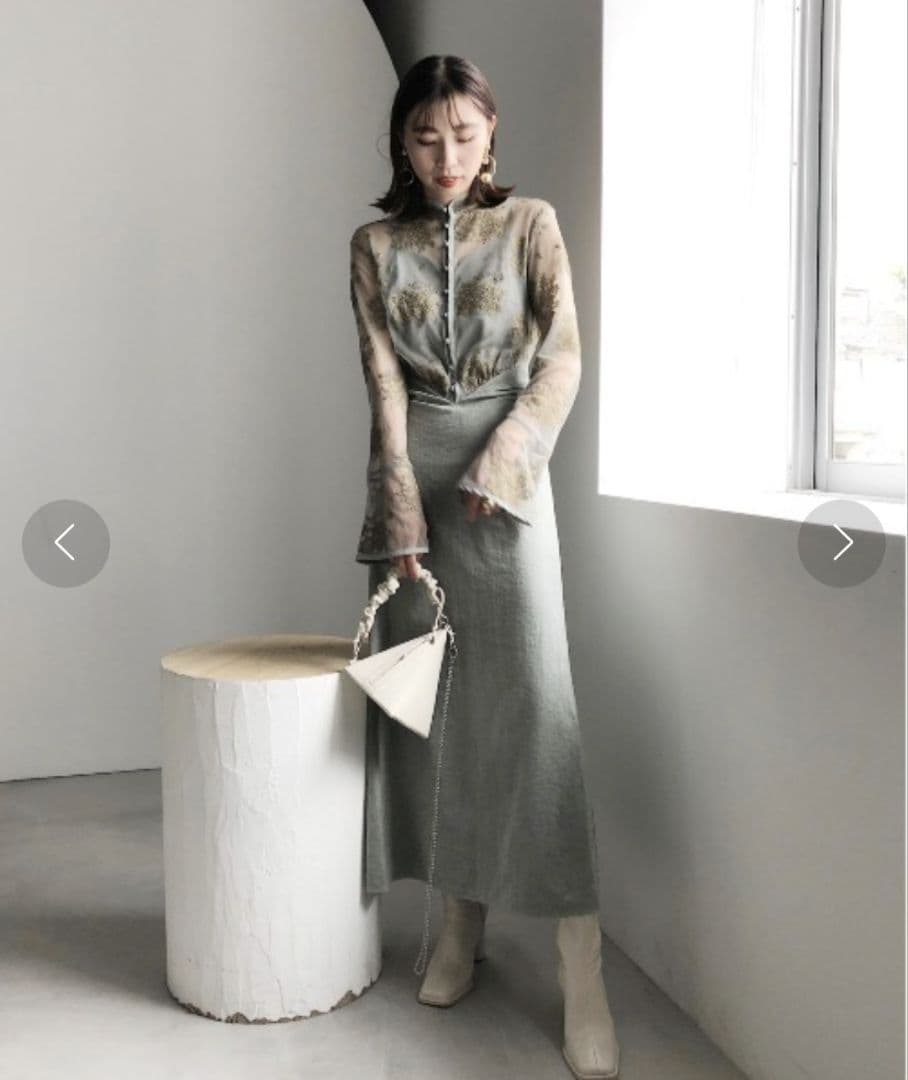 Ameri　FLOWER LACE DRESS