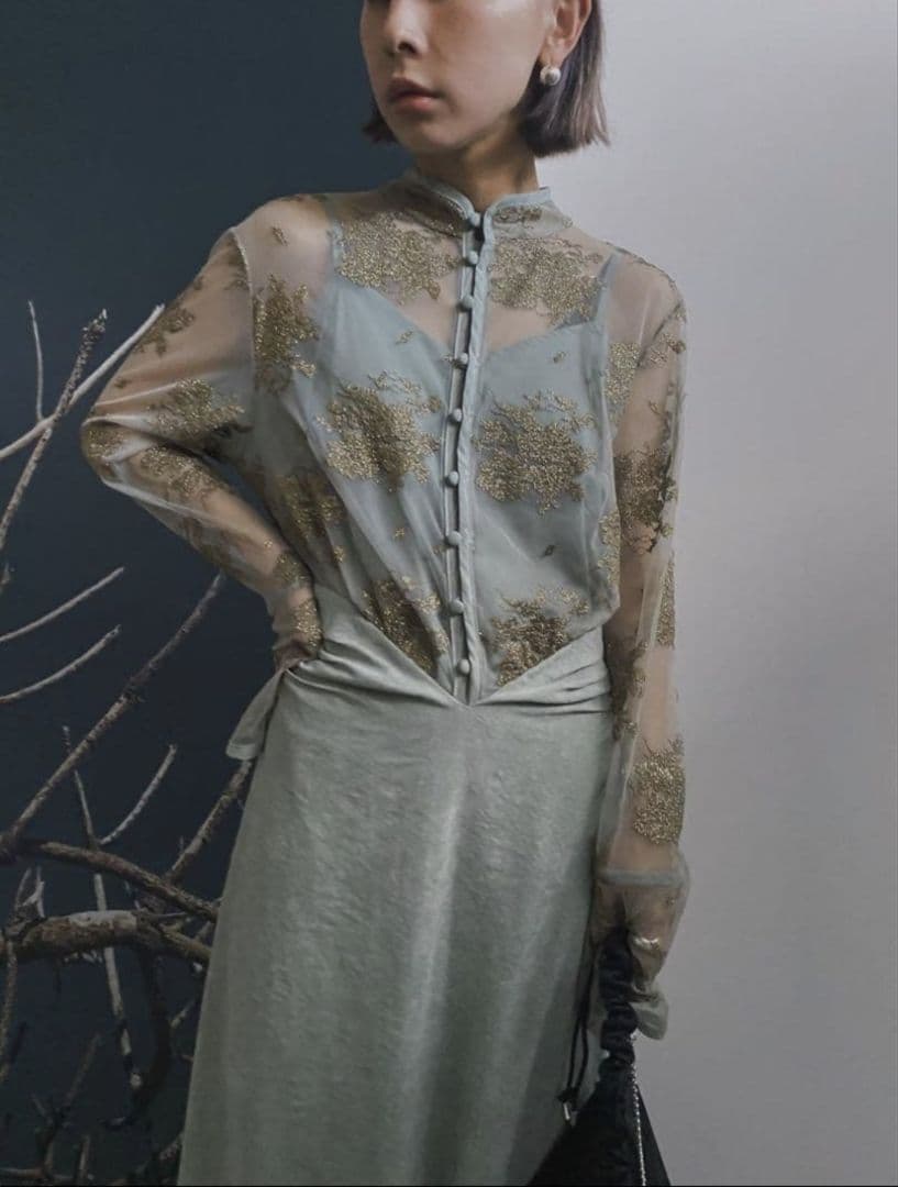 Ameri　FLOWER LACE DRESS