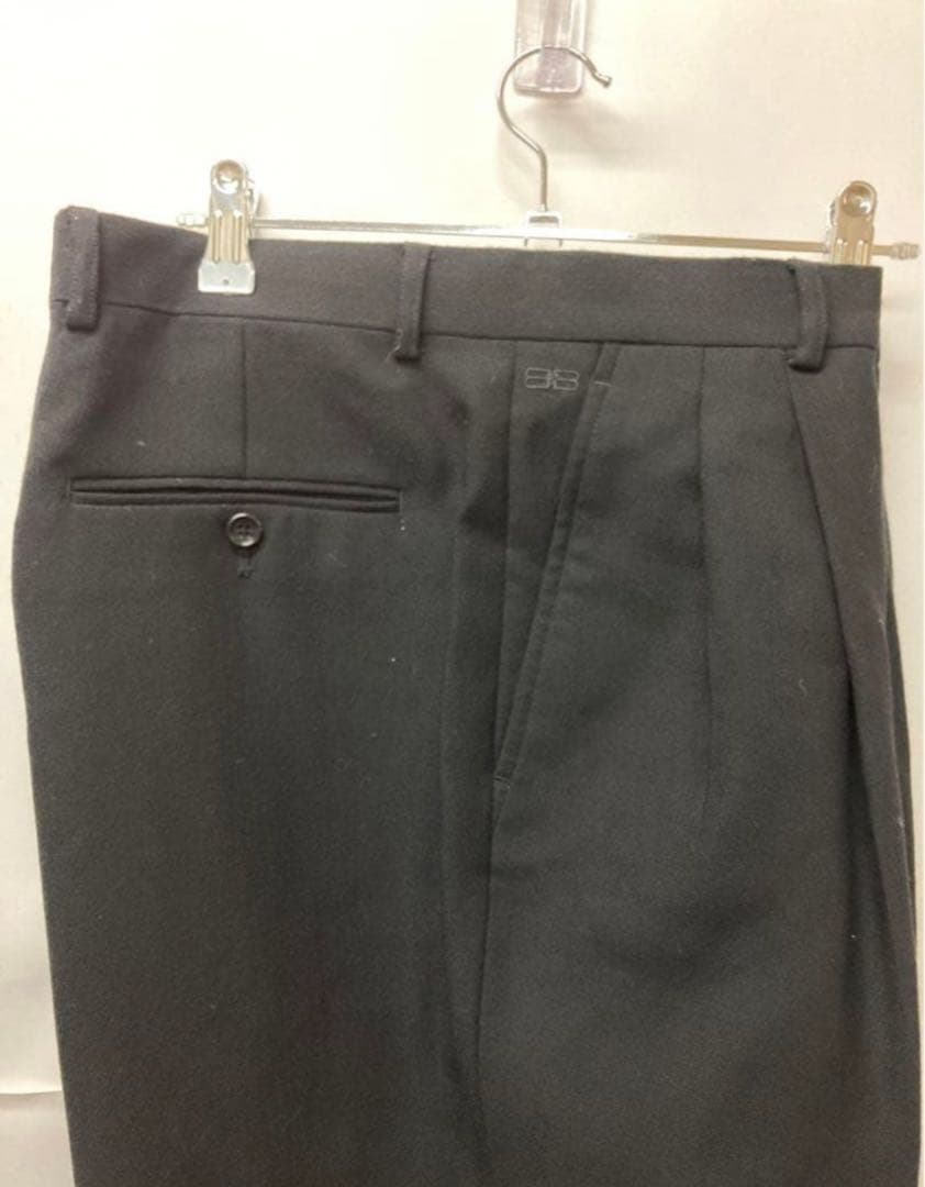 90s BALENCIAGA 黒 ウール スラックス