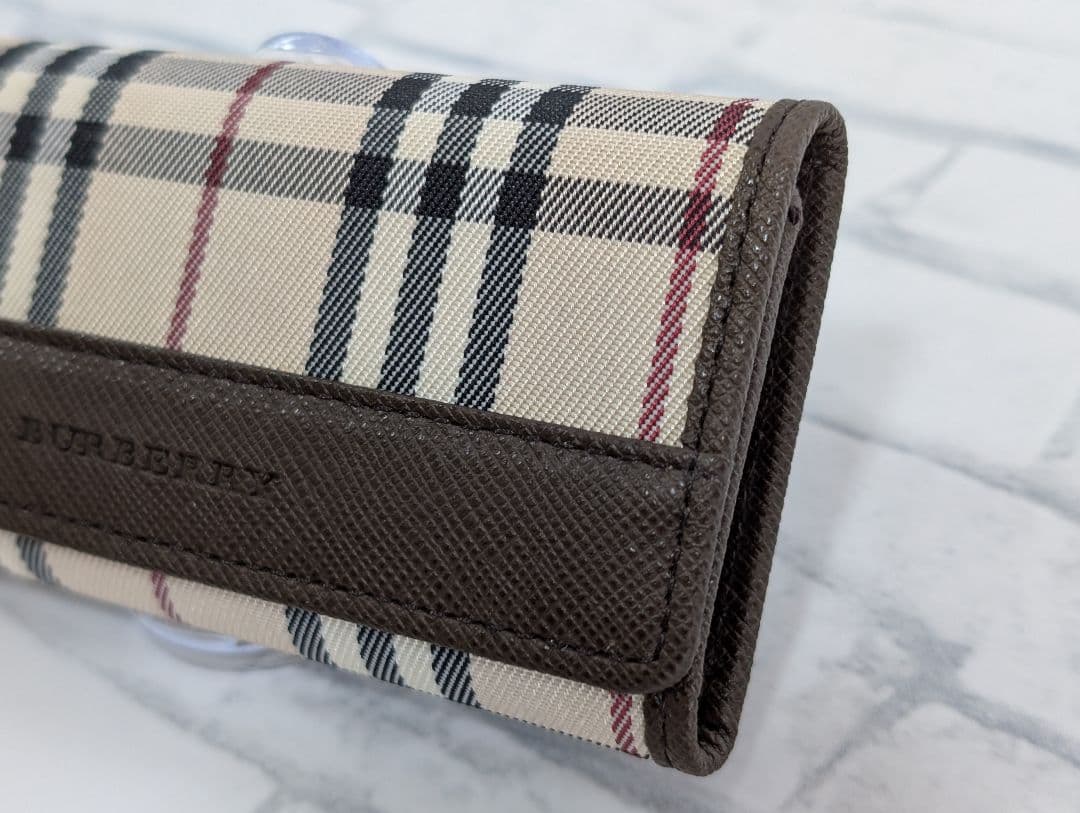 【新品未使用箱付き】BURBERRY5連キーケースノバチェックベージュ×ブラウン