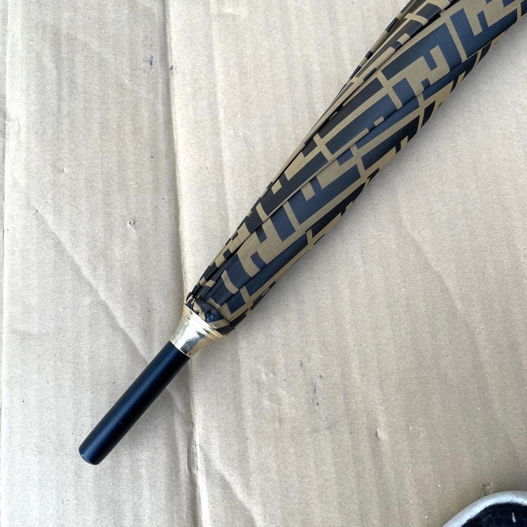 FENDI フェンディ 長傘 ズッカ柄 ブラウン