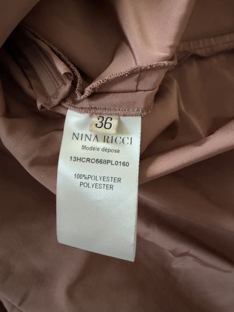 ニナリッチ nina ricci フラワー装飾 ピンク キャミソールワンピース