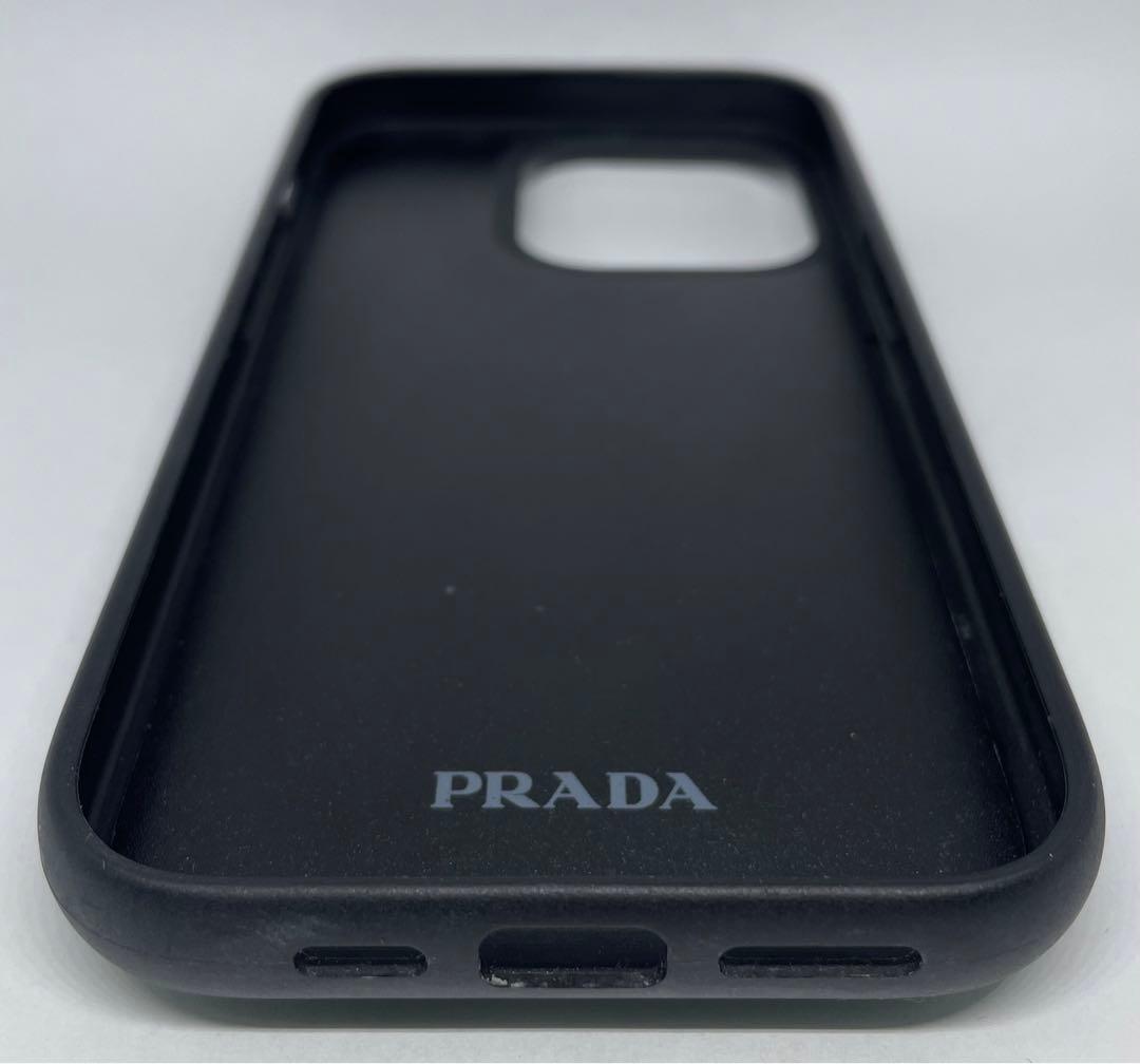 プラダ　トライアング iPhone14プロ　ケース 　グリーン