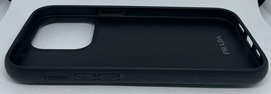 プラダ　トライアング iPhone14プロ　ケース 　グリーン