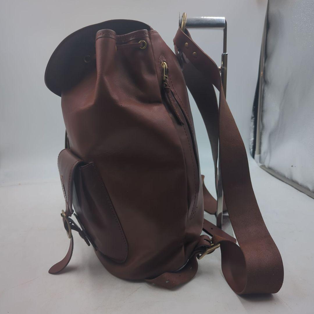 美品 スロウ SLOW ダブルオイル リュック レザー ブラウン バックパック