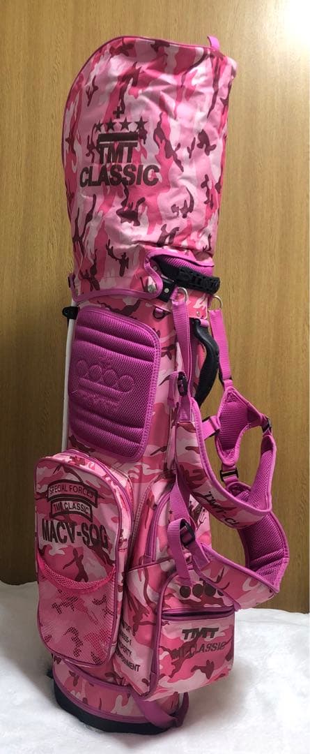 希少 TMT CLASSIC キャディバッグ ゴルフバッグ スタンド付 迷彩柄
