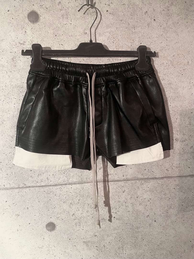 Rick Owens レディース レザー ドローストリング ショートパンツ M