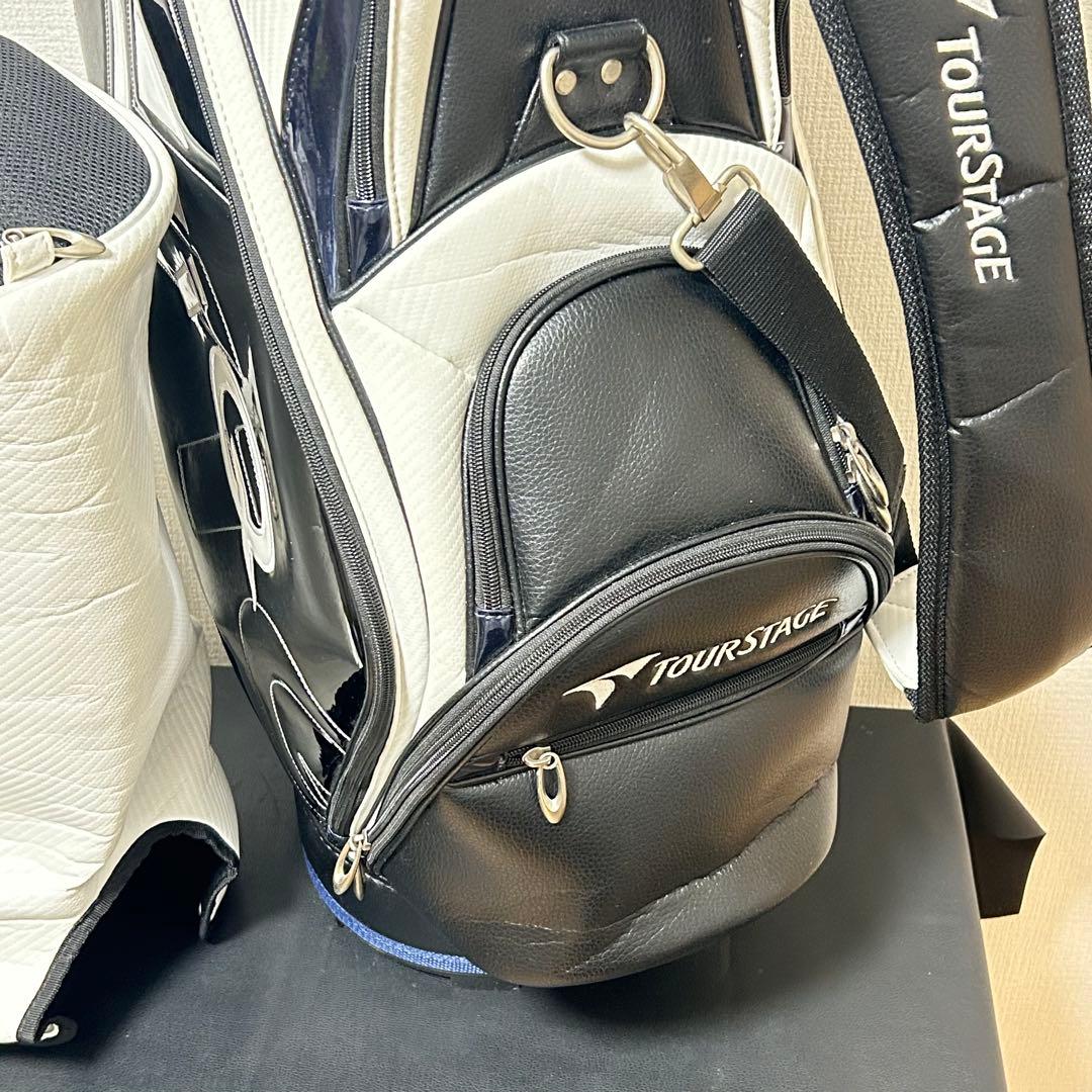 ツアーステージ ViQ 2021 キャディバッグ 9型 ブラック／ホワイト