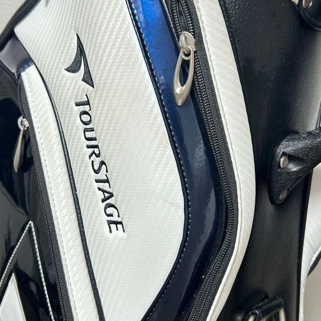 ツアーステージ ViQ 2021 キャディバッグ 9型 ブラック／ホワイト