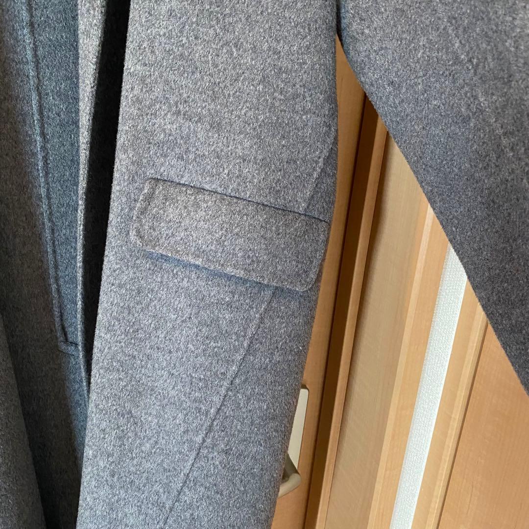 アストラット ウール カシミア チェスターロングコート グレー