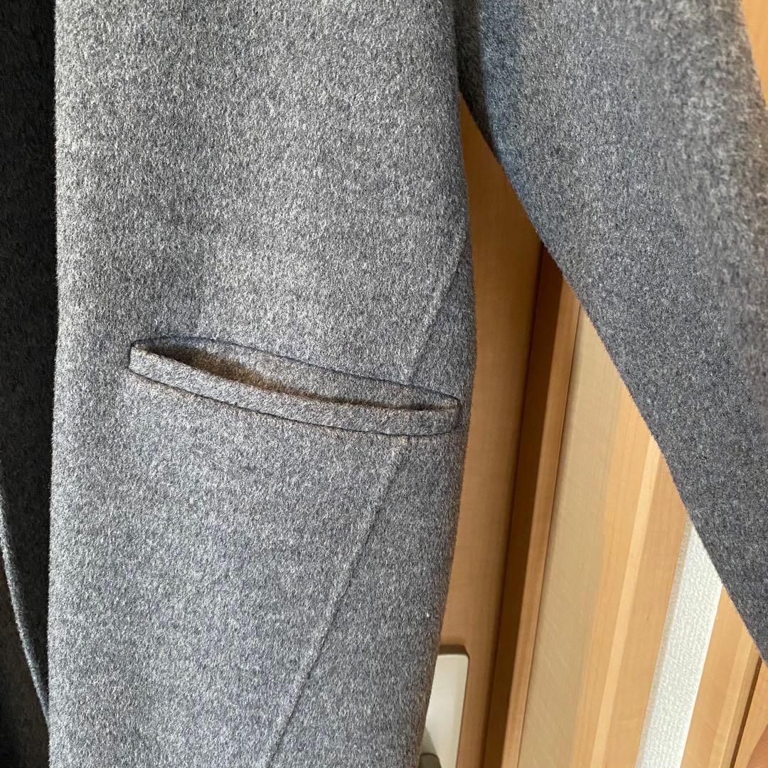 アストラット ウール カシミア チェスターロングコート グレー