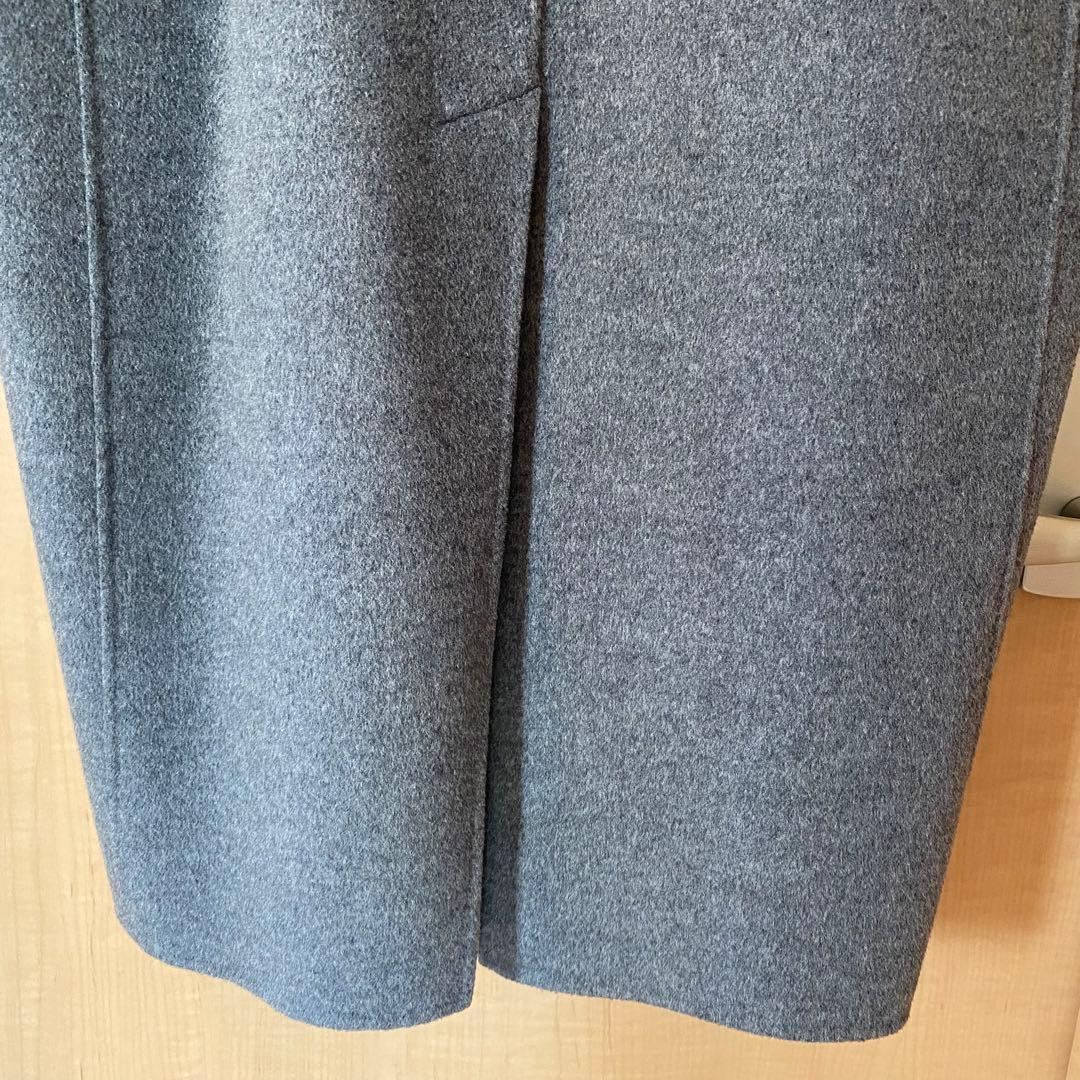 アストラット ウール カシミア チェスターロングコート グレー