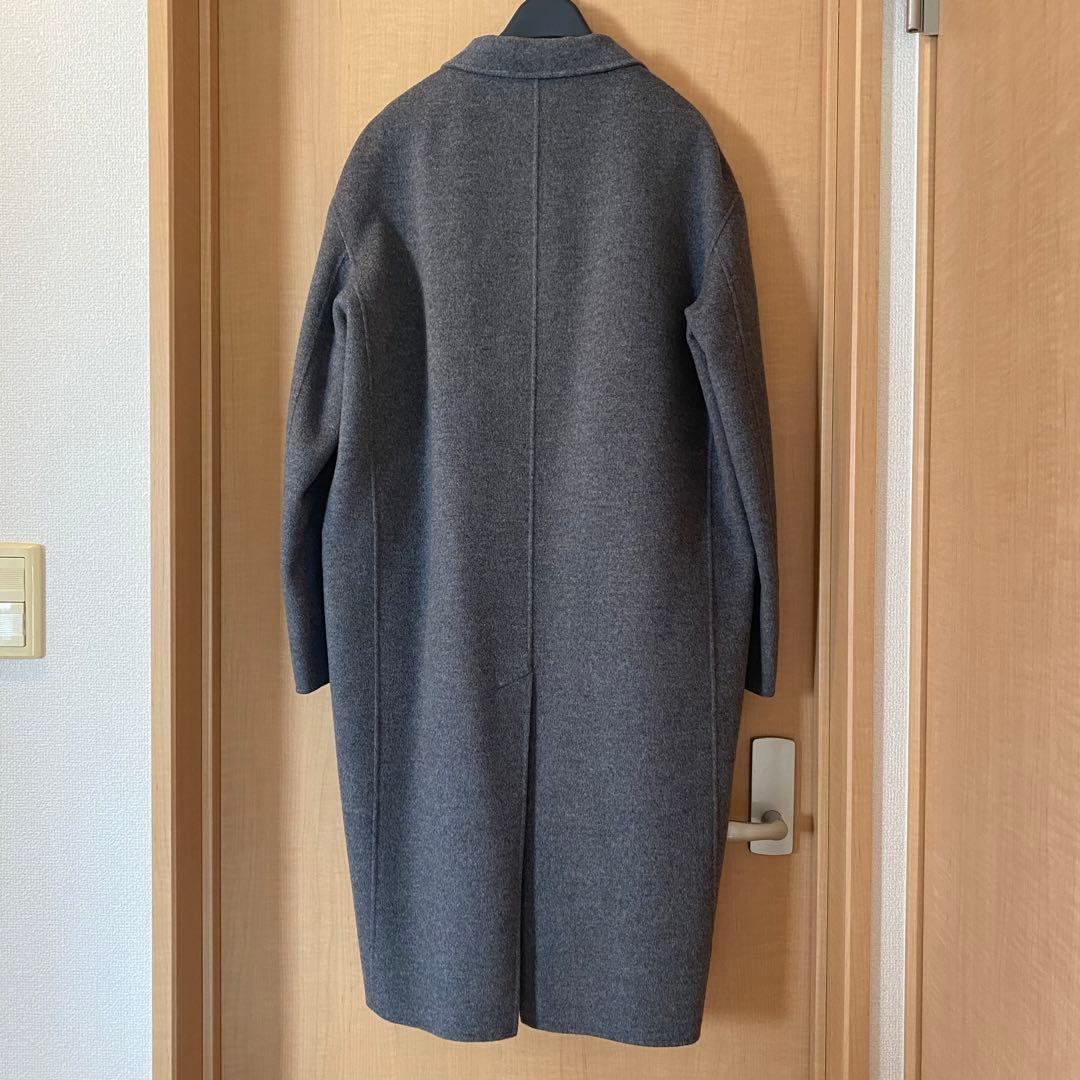 アストラット ウール カシミア チェスターロングコート グレー