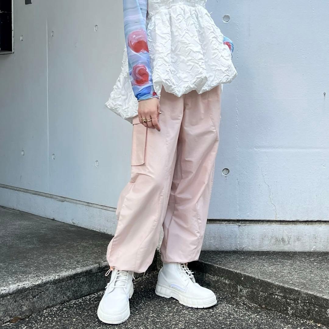 希少 POPPY あさぎーにょ ウェーブカーゴパンツ ピンク L 完売品