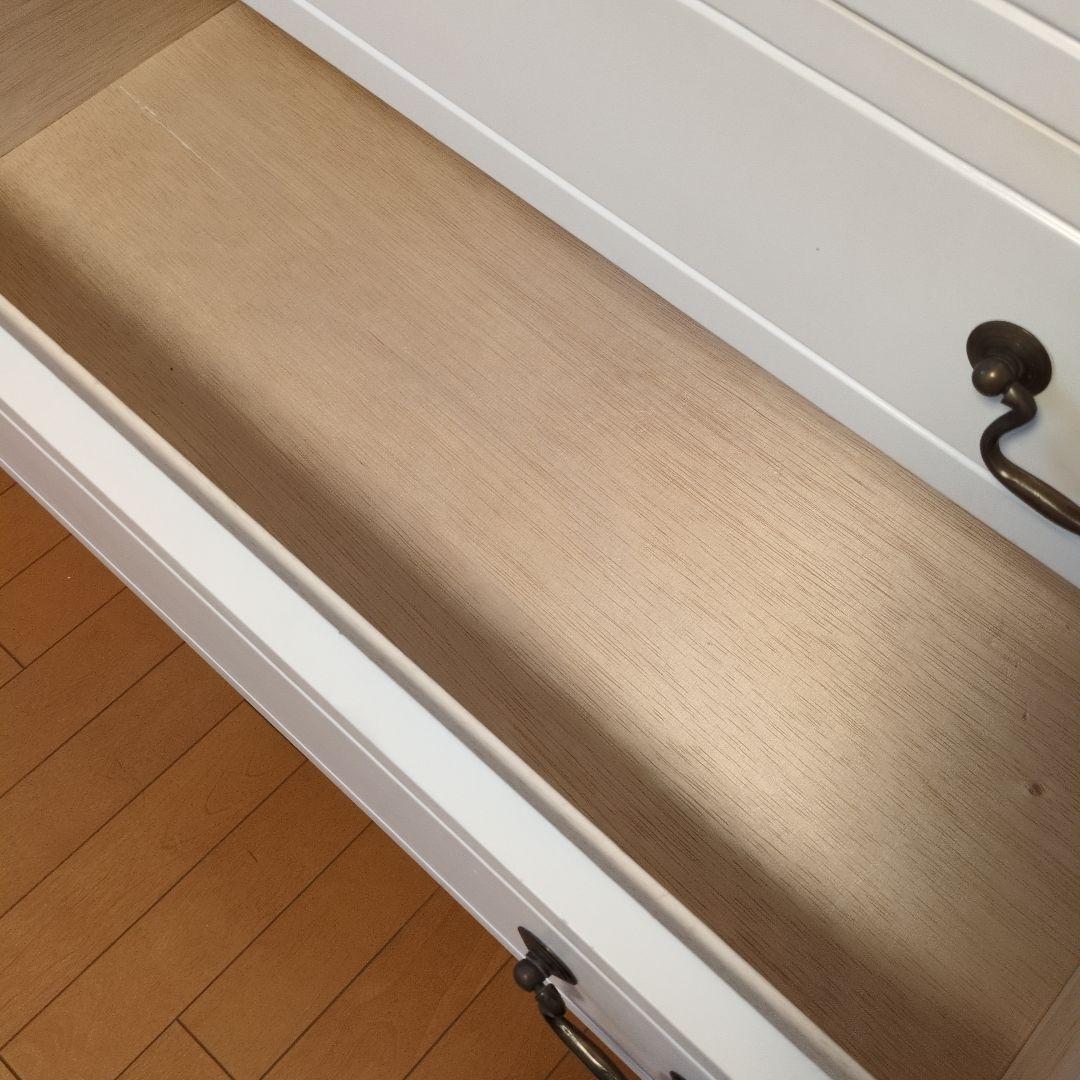 ホワイト木製チェスト 5段 ②