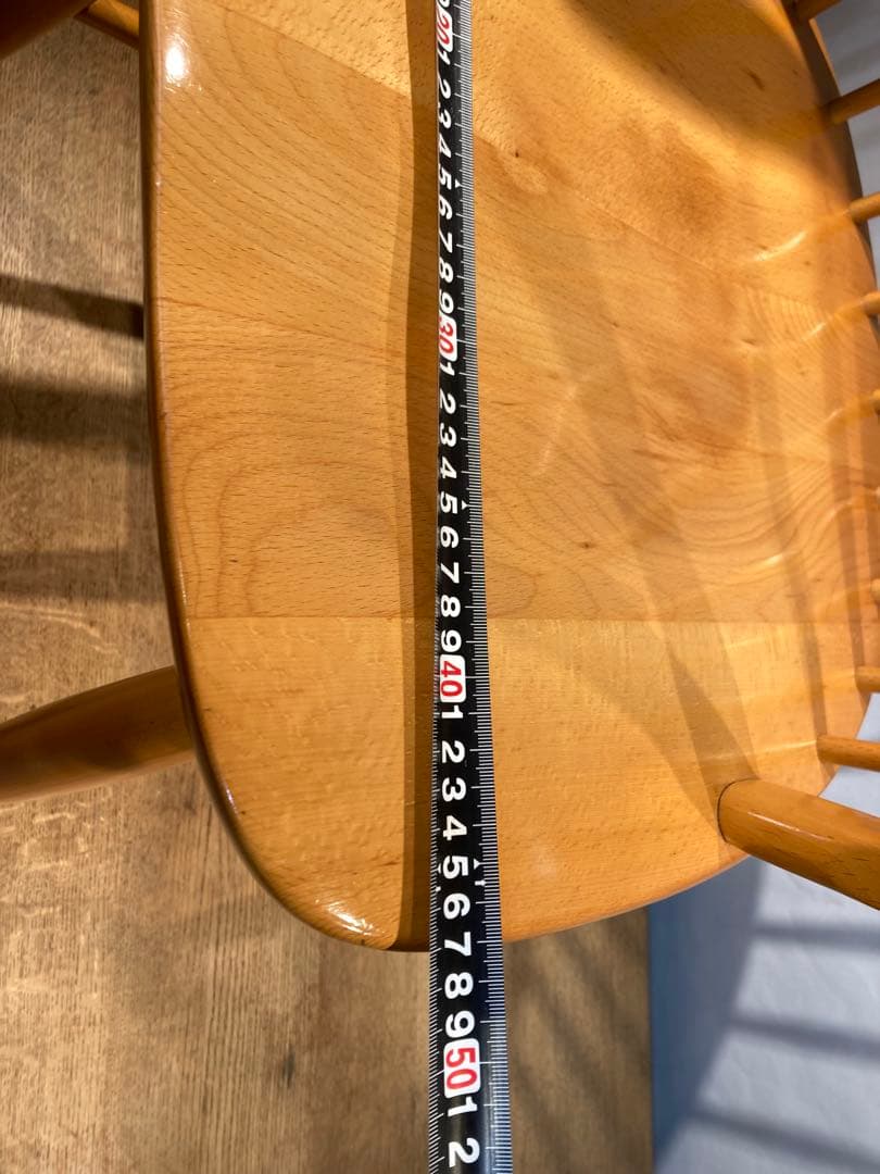 ラスト一点画像76枚 キツツキ ダイニングチェア ナチュラル 昭和56年 アーム