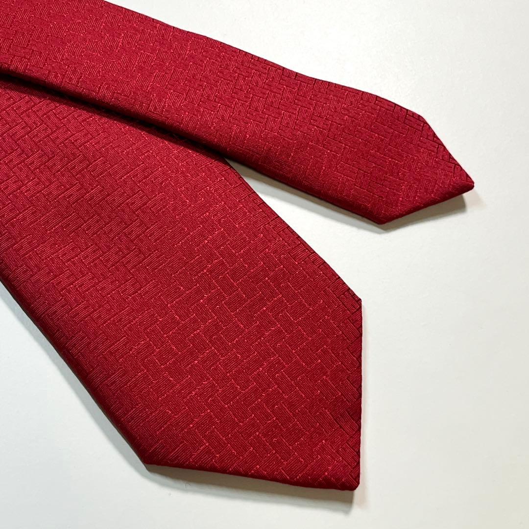 ✨未使用✨HERMES エルメス　ネクタイ　ファソネ H柄 光沢感　ビジネス