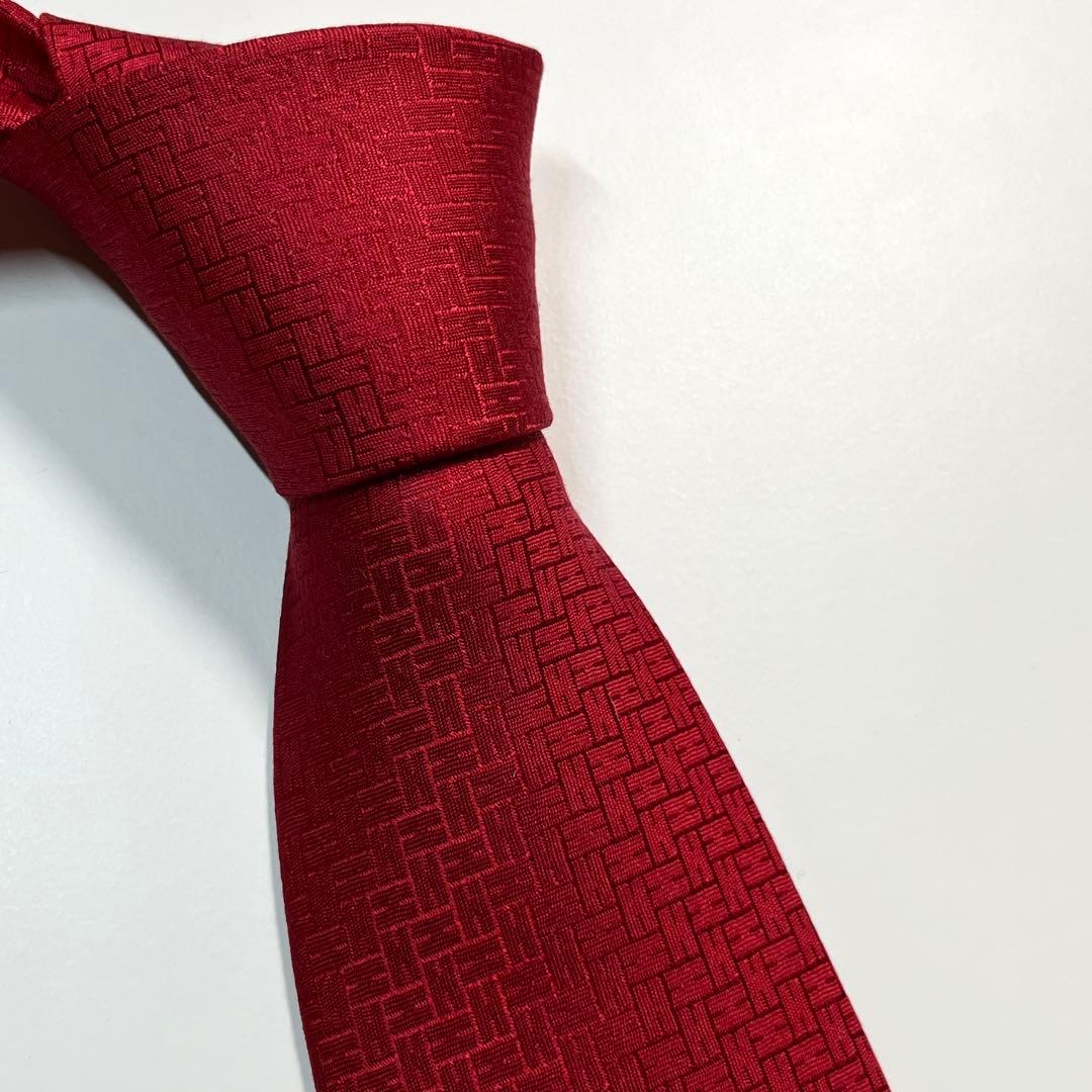 ✨未使用✨HERMES エルメス　ネクタイ　ファソネ H柄 光沢感　ビジネス