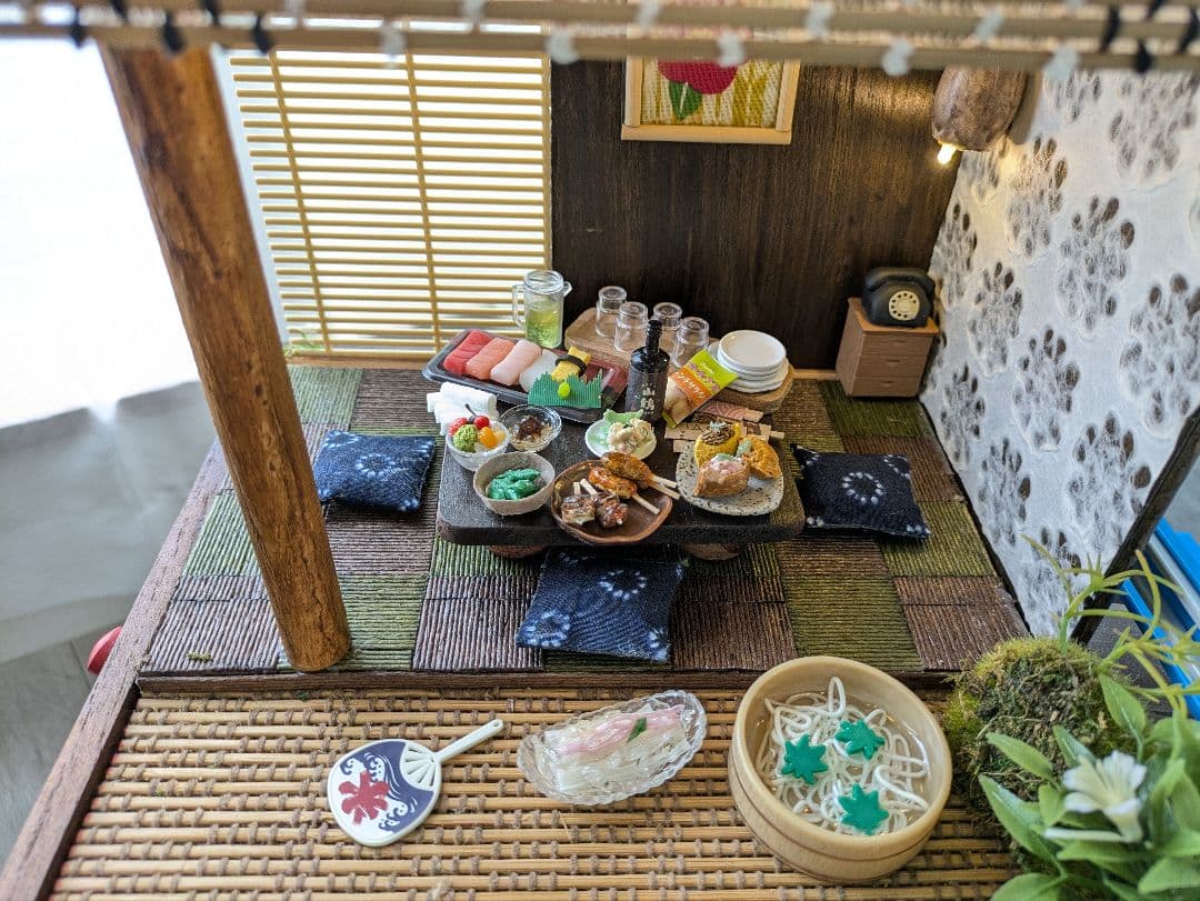 ハンドメイドミニチュアハウス和風コンコンブル