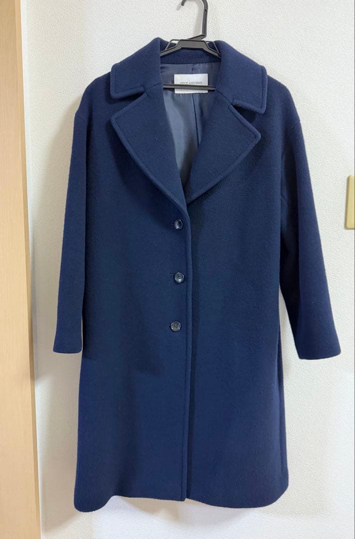 Spick & Span ネイビーロングコート