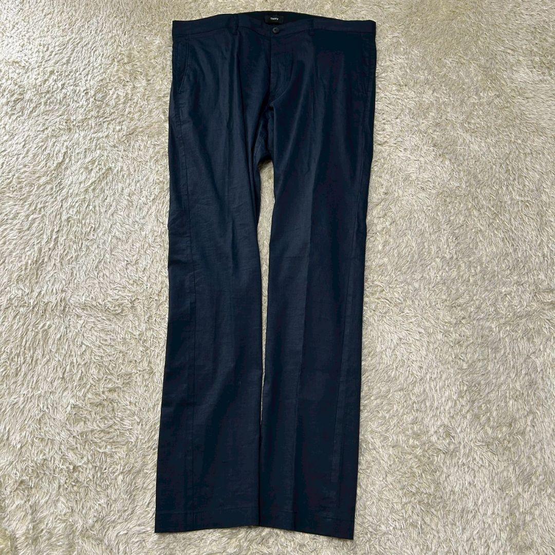 【希少size✨美品】セオリー　スーツ　　CRUNCH　リネン混　4L相当　軽量